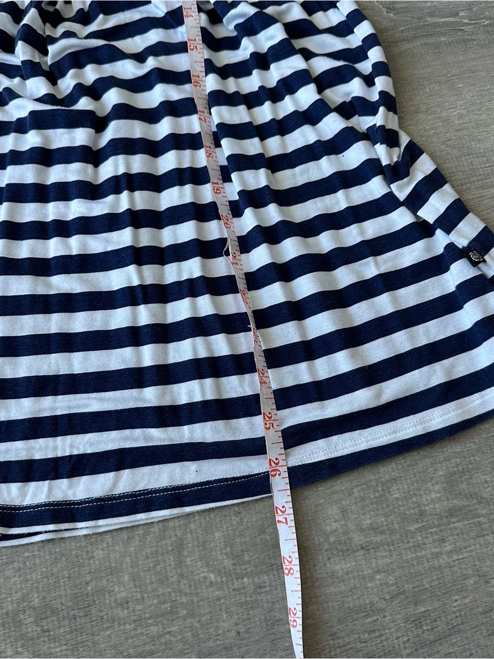 La vie en rose aqua Navy and White Striped Strapless Sundress / beach cover up - Picture 4 of 6